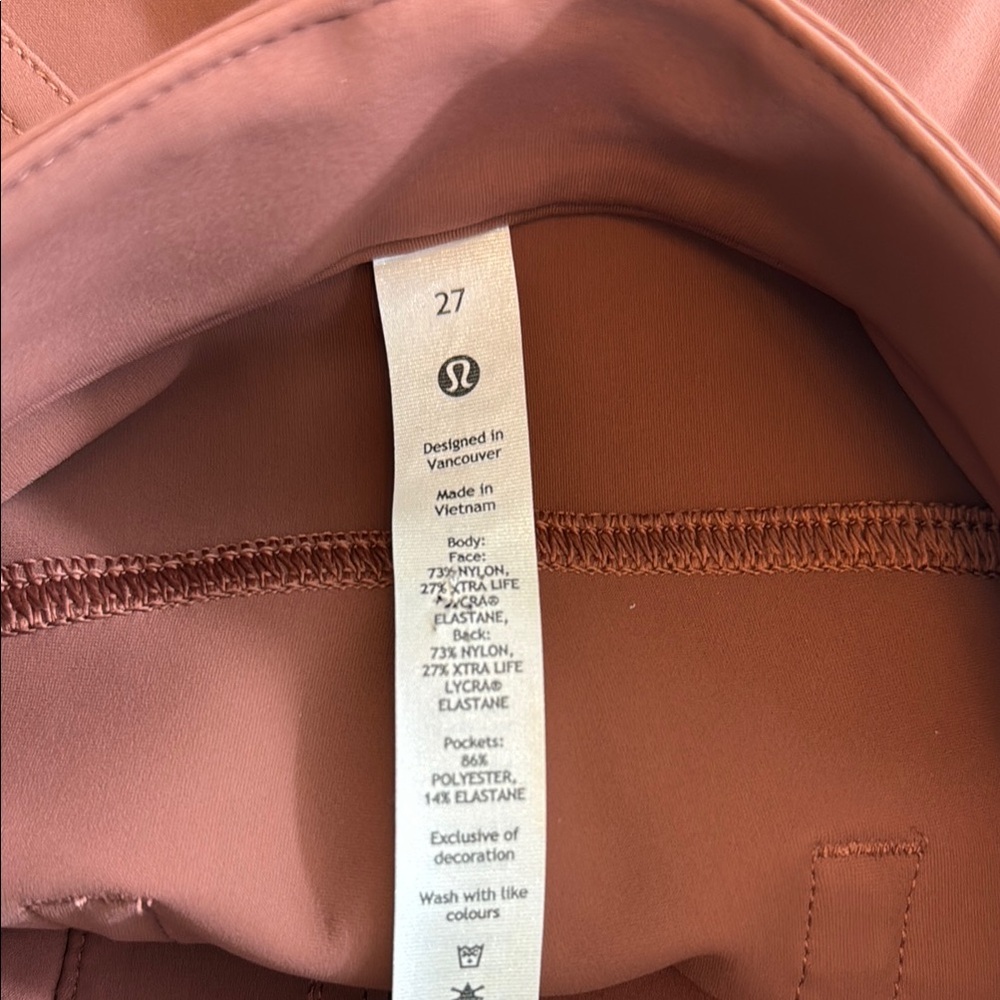 Lululemon City Sleek High Rise Pants Ancient Copper Size 27 - Picture 7 of 10